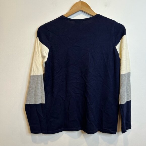 Laura Stone-embellished color block sweater Blue - Picture 10 of 10